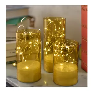 High-Quality Factory Direct Flameless LED Candles With String Lights For Restaurant And Event Ambiance
