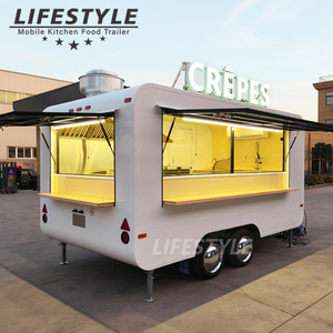 Boulangerie mobile entièrement équipée BBQ Kebab Food Truck Remorque Alimentaire Café Jus Snack Bar Restauration rapide Bonbons en fibre de verre - Product Image 2