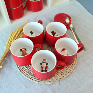 2024 Cute Best Selling Wholesale Bulk Creative <strong>Funky</strong> Kids Christmas <strong>Gift</strong> Coffee Mug 3d Ceramic Cute Milk Mug With Animal Inside - Product Image 2