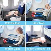 Lit d'avion unisexe portable en polyester confortable pour tout-petits, magnifiquement conçu, pliable, extension de siège d'avion