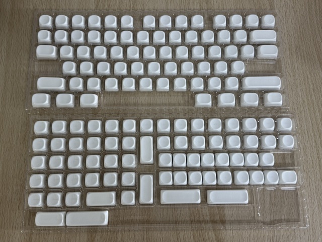 MAO Profile Translucence Keycaps Minimalist White Shine Through Keycap Set Material White Keycaps MAO Blank Keycap