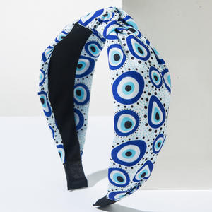 Serre-tête en tissu imprimé œil du diable simple, accessoires de cheveux personnalisés pour fête - Product Image 5