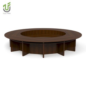 <span class=keywords><strong>Table</strong></span> de réunion <span class=keywords><strong>ronde</strong></span> de mobilier de bureau moderne IULTRA pour 8 tables de salle de conférence <span class=keywords><strong>en</strong></span> MDF blanc pour hôtels et écoles de bureau à domicile - Product Image 5