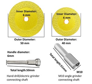 Mini mài mòn kim cương cắt đĩa thiết lập cho máy cắt quay lưỡi cưa mài bánh xe đĩa với trục gá công cụ - Product Image 6