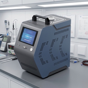 Calibrador de Temperatura Portátil Industrial de Bloque Seco de -25~150 Grados, 100 Sensores Termopar, Acero Inoxidable, Pantalla Táctil LCD, USB, OEM - Product Image 1