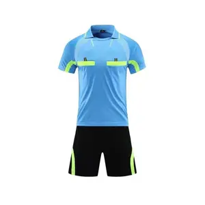 Conjunto de uniformes de árbitro de fútbol, camiseta transpirable de diseño de bolsillo
