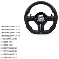 Volant sport M avec garniture noire, fond plat, pour BMW Série 3 E90 E91 E92 E93 X5 E70 E71 X6 E72 E84 E89 E88