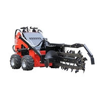 Trancheuse hydraulique robuste montée sur chargeuse compacte pour le creusement de fossés agricoles et l'aménagement paysager