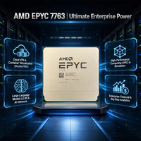 Untuk Prosesor 7763 Baru 64 Core 128 Thread 2.45GHz 256MB L2 Cache 14nm 64-Bit untuk Pusat Data