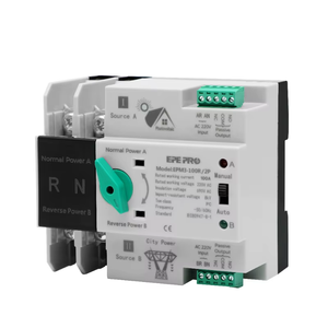 Trung Quốc 220V Điện kép tự động chuyển điện Selector Thiết bị chuyển mạch giai đoạn duy nhất Din Rail 2P 100A không bị gián đoạn CB loại - Product Image 2