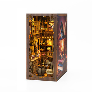Shinetsu <b>Magic</b> Night Wooden DIY Bookend 230x180x110mm Creative 3D Puzzle <b>Model</b> For Teenagers - Product Image 1