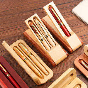 Ensemble de stylos en bois multi-designs pour fournisseurs, stylos en bambou, hêtre et érable avec étui pour événements <span class=keywords><strong>d</strong></span>'entreprise, promotions, <span class=keywords><strong>concours</strong></span>, prix - Product Image 1