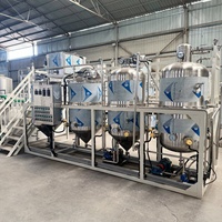 Planta de Procesamiento de Aceite de Palma de 1-5tph a Buen Precio, Máquina de Refinación de Aceite de Palma, Máquina de Fraccionamiento de Aceite de Palma Crudo