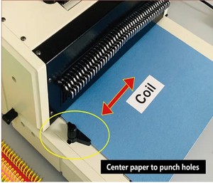 MC8702 Desktop Metal Plastic Single Loop Coil Spiral <strong>Binding</strong> <strong>Machine</strong> with Electric <strong>Binding</strong> Manual Punching - Product Image 5