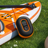Pompe à air électrique portable rechargeable 20 PSI 70 L/min pour SUP, sports nautiques, flotteurs, lacs et rivières (alimentation batterie/DC12V)