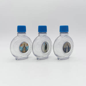 Fournitures Religieuses Décoratives pour Églises : Bouteille d'Eau Bénite en Plastique de 30 ml avec Bouchon à Vis et Autocollants pour Baptême et <span class=keywords><strong>Exorcisme</strong></span> - Product Image 4
