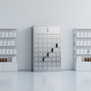 <span class=keywords><strong>Armoire</strong></span> à tiroirs multi-usages en acier inoxydable durable, écologique et au design minimaliste, pour usage commercial en milieu hospitalier de médecine traditionnelle chinoise - Product Image 1