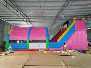 Gran Castillo Inflable con Tobogán de <span class=keywords><strong>Mickey</strong></span> <span class=keywords><strong>Mouse</strong></span>, Parque de Diversiones al Aire Libre para Niños, <span class=keywords><strong>Aventura</strong></span> con Obstáculos - Product Image 3