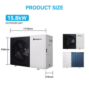 SPRSUN ERP-bomba de <span class=keywords><strong>calor</strong></span> para agua caliente doméstica, inversor completo de aire frío A ++ R32, fuente de aire, refrigeración - Product Image 3