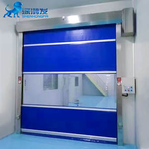 Porte pliante rapide pour salle blanche industrielle Porte en PVC à grande vitesse enroulable automatique - Product Image 5