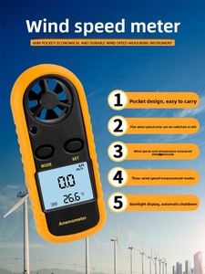 Anemómetro Digital al por Mayor, Medidor de Velocidad del Viento de 0-30m/s, Medidor de Temperatura, Anemómetro con Pantalla LCD Retroiluminada - Product Image 3