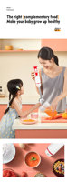 Mini mixeur électrique à main 3 en 1 avec hachoir Mélangeur à immersion à usage domestique Source d'alimentation manuelle Prise UE Récipient en plastique