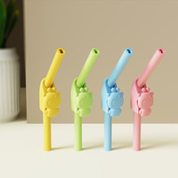 Paille à soupe pour bébé en silicone, accessoire détachable pour la consommation de congee et d'aliments complémentaires pour enfants