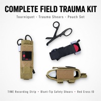 Torniquete de Emergencia con Bolsa Molle y Tijeras para Trauma, Kit de Control de Hemorragias, Supervivencia al Aire Libre, EMS