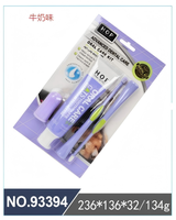 Ensemble de brosses à dents en plastique pour chat avec brosse à dents à doigt, dentifrice parfumé au lait, des milliers de poils pour le nettoyage buccal et les soins des gencives