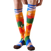 Nouvelles chaussettes de compression pour mollets, style graffiti, athlétiques, pour la course et la corde à sauter, longues, élastiques, en nylon, ODM