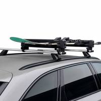 Support universel pour skis et snowboards pour toit de voiture - Porte-chargeurs réglable en alliage d'aluminium avec rembourrage en caoutchouc, antivol pour SUV