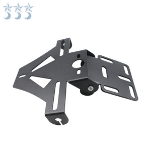 Soporte de matrícula integrado <span class=keywords><strong>para</strong></span> motocicleta y vehículo eléctrico con luz trasera, intermitente y soporte metálico ajustable - Product Image 2