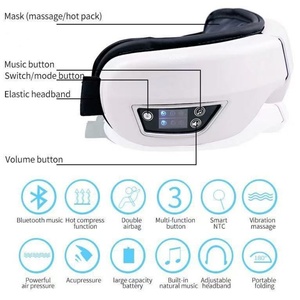 Masajeador Eléctrico de Ojos Plegable de 180 Grados, Cómodo, con Alimentación USB, Aplicador de Belleza para el Hogar con Función Musical - Product Image 2