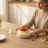 Assiette à gâteau à prix abordable, assiette à fruits et gâteaux de style arabe, avec poignée unique, antiadhésive, pour gâteaux, pizzas et pains