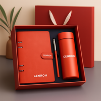 Ensemble cadeau personnalisé de luxe, carnet en acier inoxydable A5, stylo, bouteille isotherme pour Thanksgiving, la Saint-Valentin