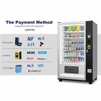 Distributeur automatique intelligent 60 sélections avec écran tactile 7 pouces, boissons et snacks réfrigérés, paiement sans espèces MDB, 4-25°C