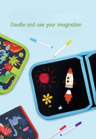 10 pages Portable réutilisable enfants effaçable Doodle livre pour enfants planche à dessin cahier écriture tablette tout-petits livre d'apprentissage