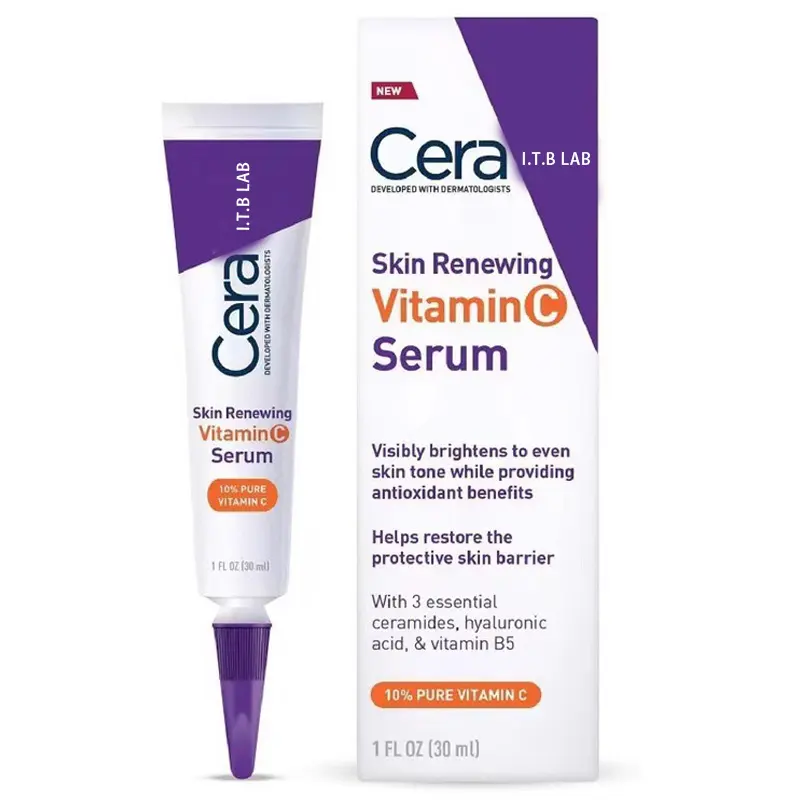 Cera 10% levorotatory VC creme essência 30ml, anti-oxidação, acne remoção e clareamento da pele