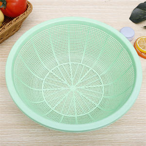 Cesta Redonda de Plástico para Arroz y Verduras, Colores Variados, Reutilizable, Cesta de Drenaje para Cocina, para Lavar Frutas y Verduras - Product Image 5