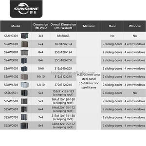 10x8 FT Pent Roof Bicycle Storage Shed avec gouttière et système de verrouillage - Product Image 6