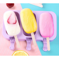 Moule en Silicone pour Crème Glacée Lapin Violet Qualité Alimentaire avec LOGO Personnalisé DIY, Adorables Sucettes Glacées Dessin Animé Patte Bonhomme de Neige Cake Pop, Fabrication en Gros
