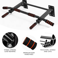 Barre de traction murale en acier pour la musculation à domicile, réglable, avec verrou de sécurité et design durable