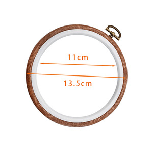 Phong cách nhân tạo nhựa <span class=keywords><strong>Cross</strong></span> <span class=keywords><strong>Stitch</strong></span> Hoops Set bắt chước gỗ hiển thị Khung thêu Hoop Vòng sơn thiên thần vòng tròn hình bầu dục - Product Image 4