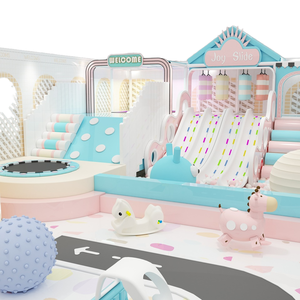 Nouvel équipement de terrain de jeu intérieur pour enfants, design professionnel, thème macaron, piscine à balles, avec toboggan - Product Image 4