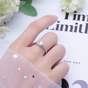 แหวนเพชรเม็ดเดี่ยว MS-538 ทอง 18k ประดับเพชรแล็บสั่งทำพิเศษ - Product Image 5