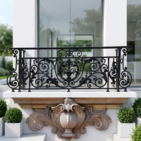 Fabricant et fournisseur de balustrades de balcon en fer forgé, garde-corps de terrasse sur mesure pour villas, clôtures extérieures en fonte de style européen