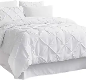 Giảm Giá Mạnh Đôi Chải Sợi Nhỏ 1800 Series Comforter Chèn Bộ Đồ Giường Cho Mùa Đông Chăn Set 100% Polyester Comforter Set