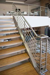Rampe de balcon personnalisable pour intérieur et extérieur, en acier inoxydable 304, avec câblage tubulaire, poteaux de garde-corps pour escalier - Product Image 3