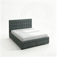 Lit rembourré de haute qualité au design moderne, alliant luxe haut de gamme, confort et style tissu moderne, 2026