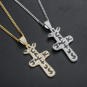 Collier de style européen et américain, Hip Hop <span class=keywords><strong>Travis</strong></span> Factory, pendentif croix <span class=keywords><strong>Cactus</strong></span> Jack, accessoires hipster - Product Image 1